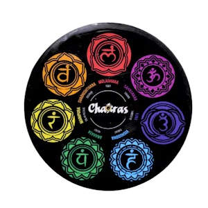 Rökelsehållare svart, Chakras rund