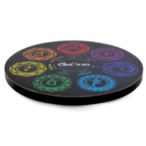 Rökelsehållare svart, Chakras rund