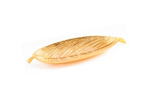Rökelsehållare, stort löv guld