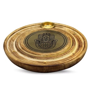 Rökelsehållare för koner & pinnar, Hamsa Hand guld