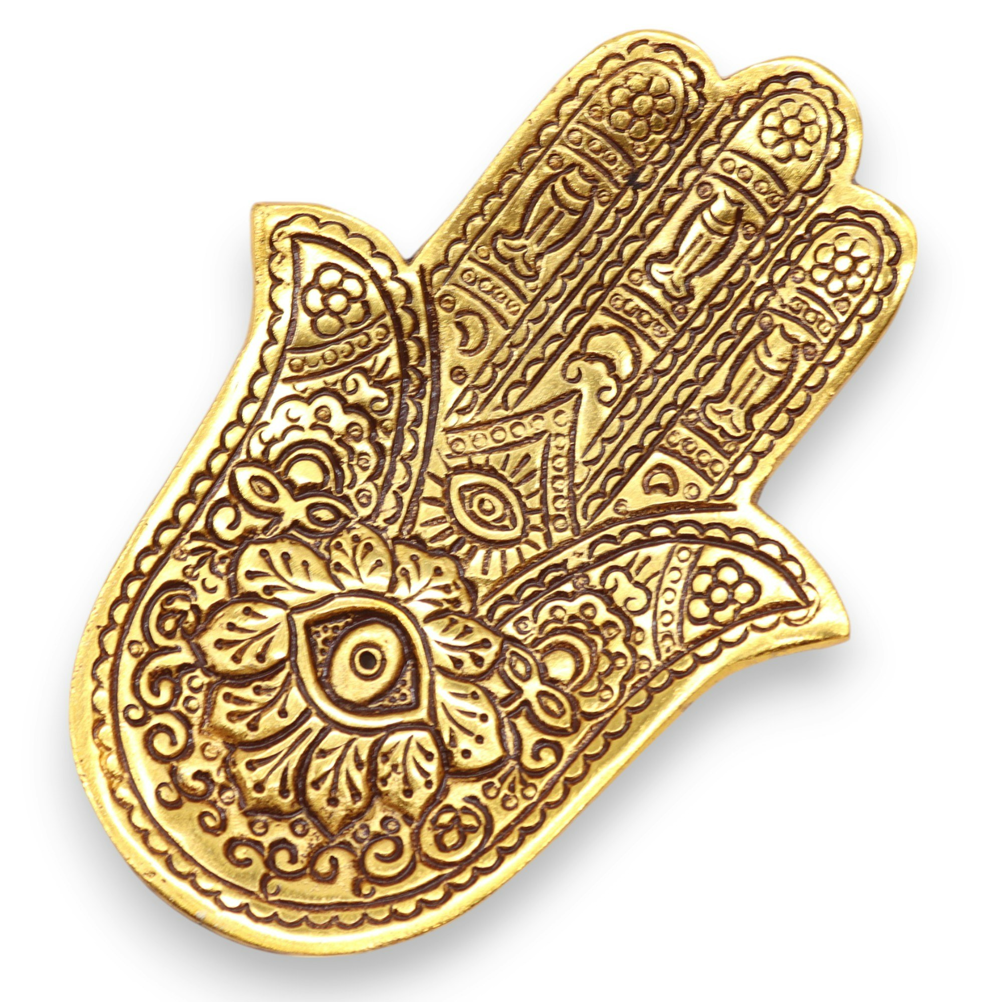 Rökelsehållare i guld Hamsa hand