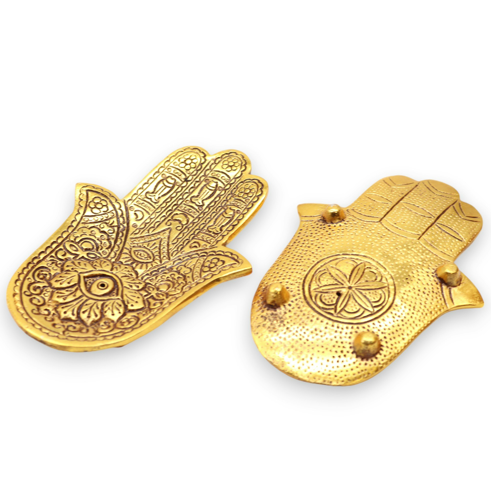 Rökelsehållare i guld Hamsa hand