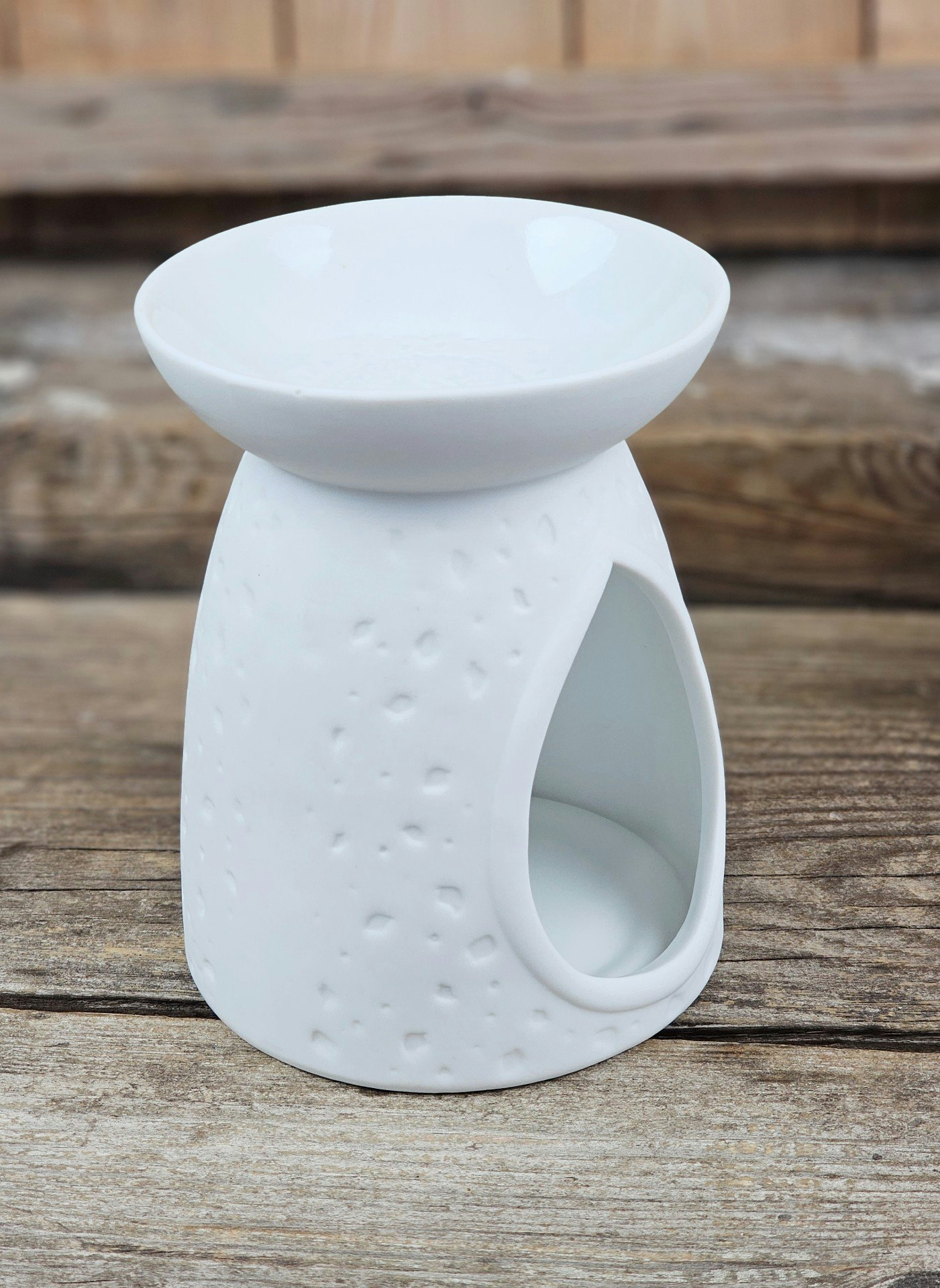 Aromalampa, diffuser vit keramik Tree Of Life stor