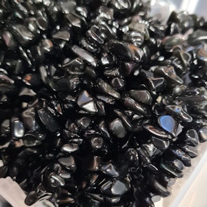 Chipsarmband, Obsidian (per styck)