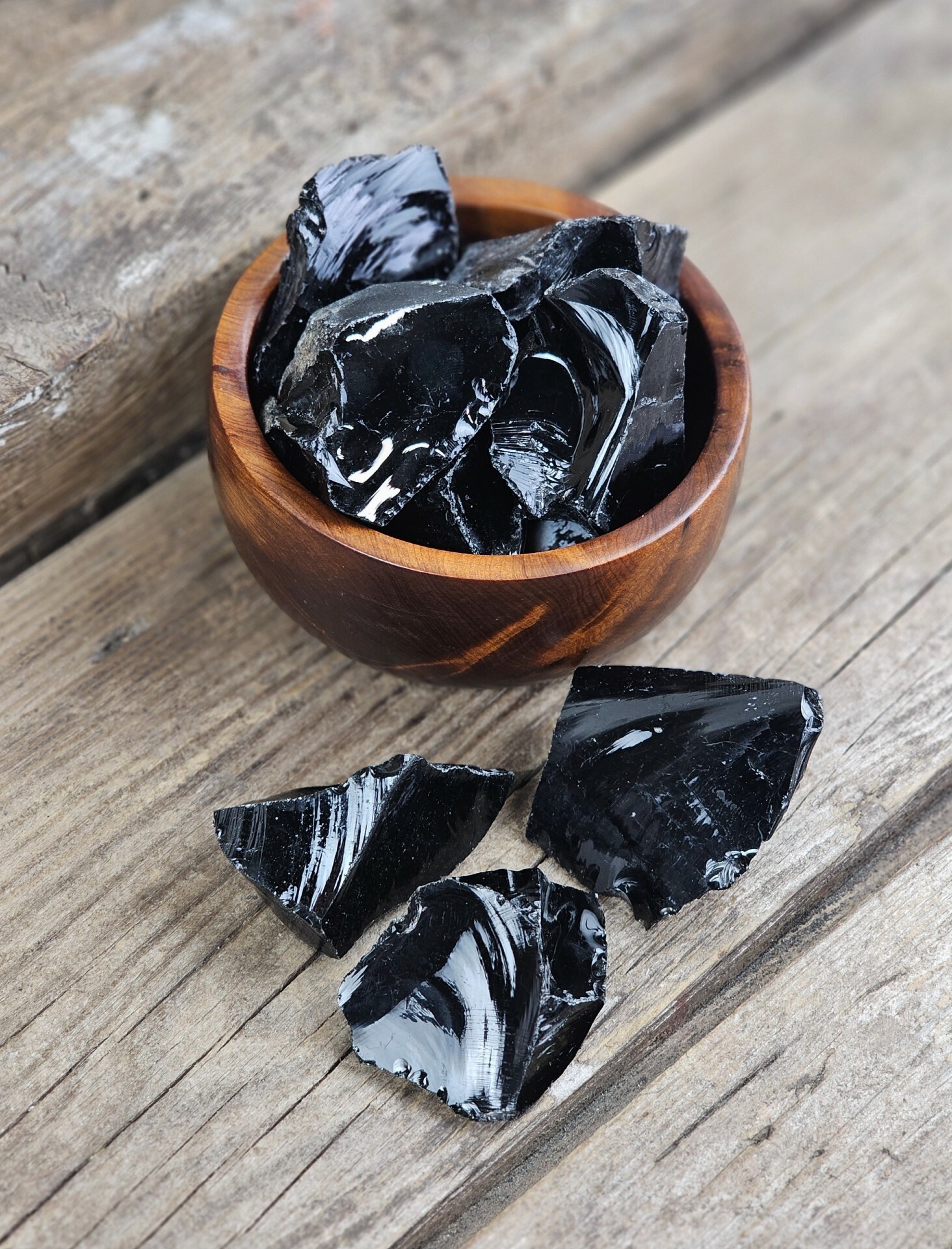 Svart Obsidian, rå (per 500 gram)
