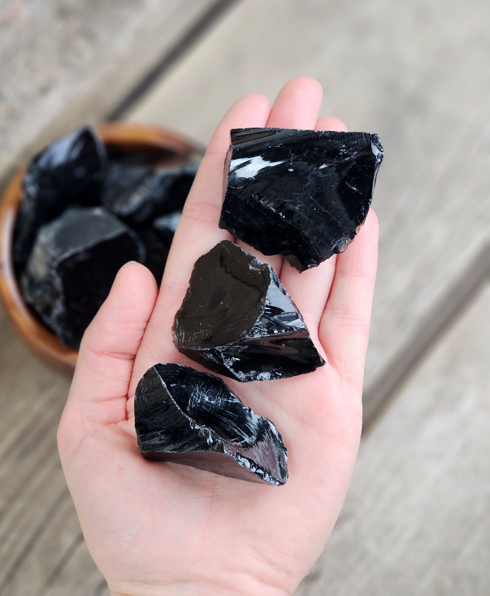 Svart Obsidian, rå (per 500 gram)