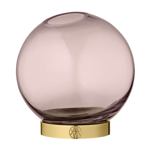 GLOBE vase w. stand Rose / Gold - Small