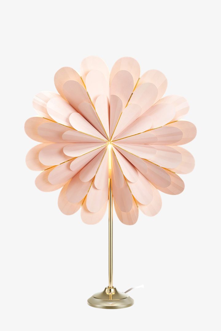 Marigold Table Lamp Pale Pink Ponsettia