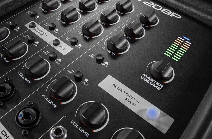 EON208P, Portabelt Komplett PA, Bluetooth Audio streaming, 8ch mixer/FX, 2st 8"" 2-vägs högtalare