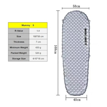 Matelas Lighttour taille S, R 5.8