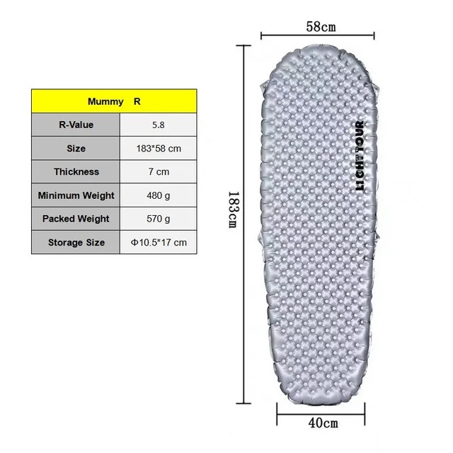 Lighttour sleeping pad size R, R 5.8