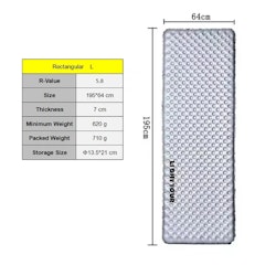 Lighttour sleeping pad size L, R 5.8