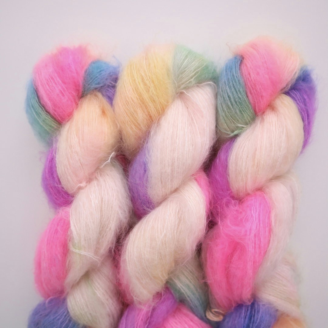 Mohair Silke "Rainbowclouds" 50g