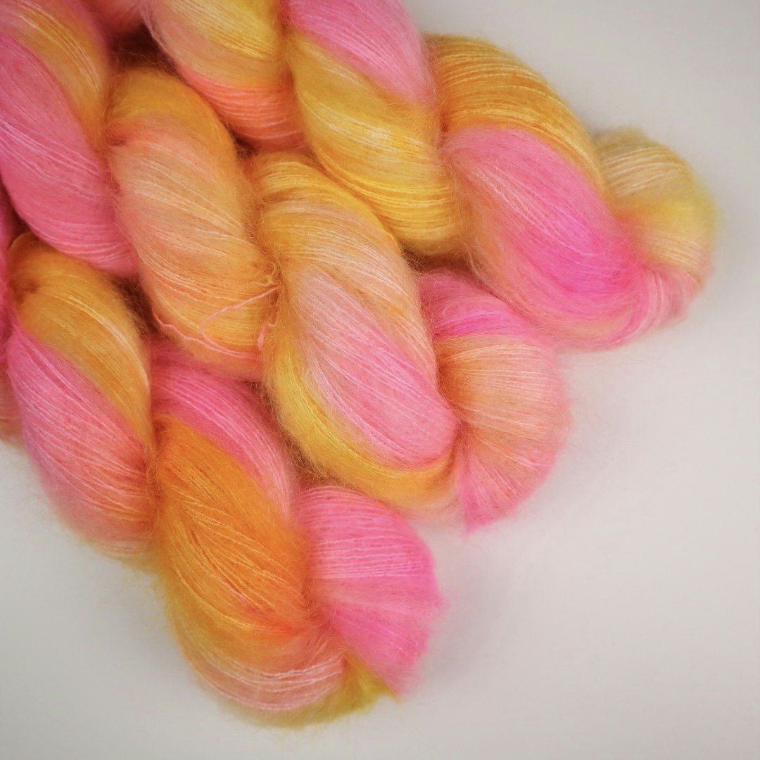 Nya Mohair Silke "Aperol Spritz" 50g