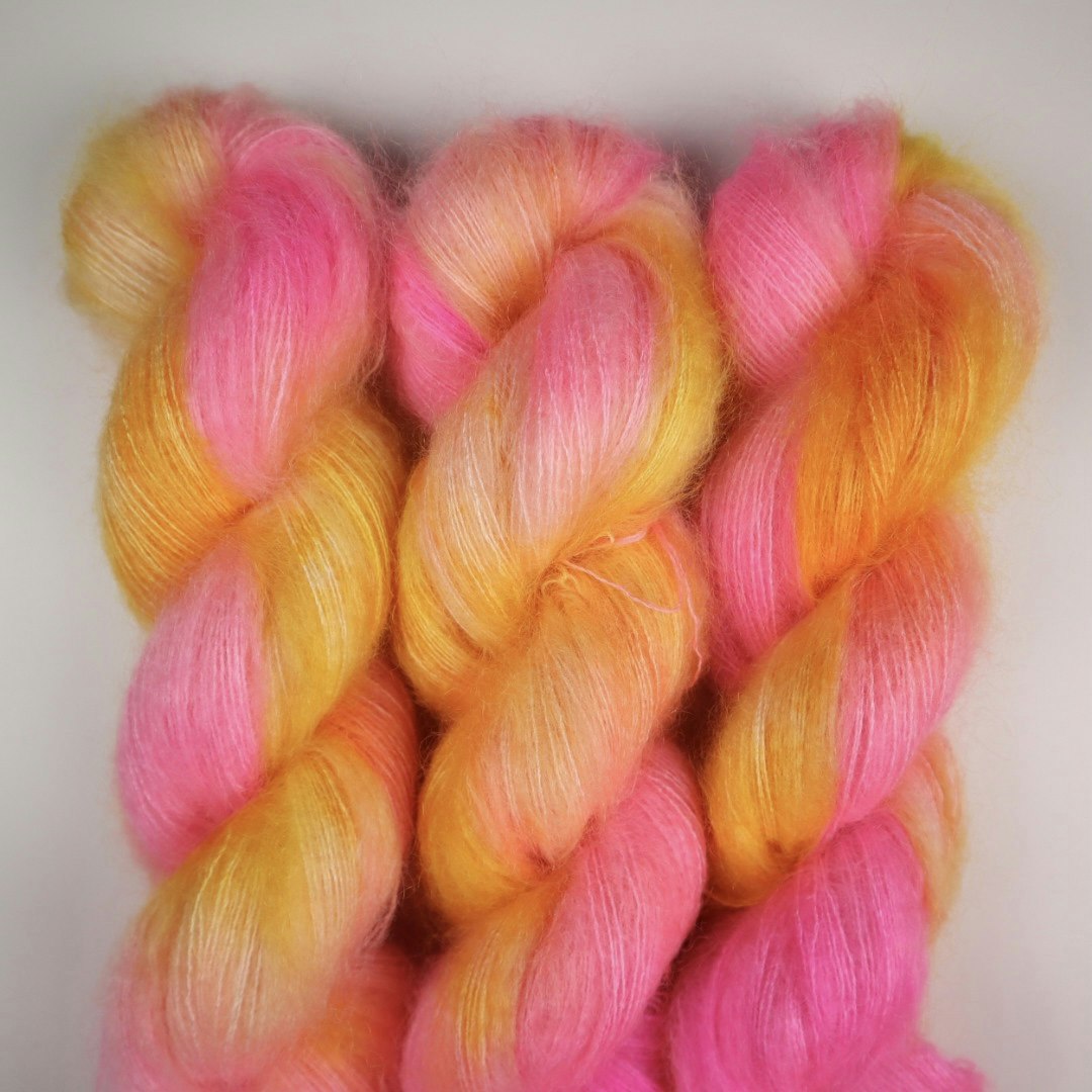 Nya Mohair Silke "Aperol Spritz" 50g