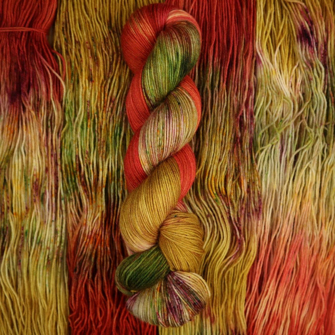 Sockgarn "Höstlängtan Orange"