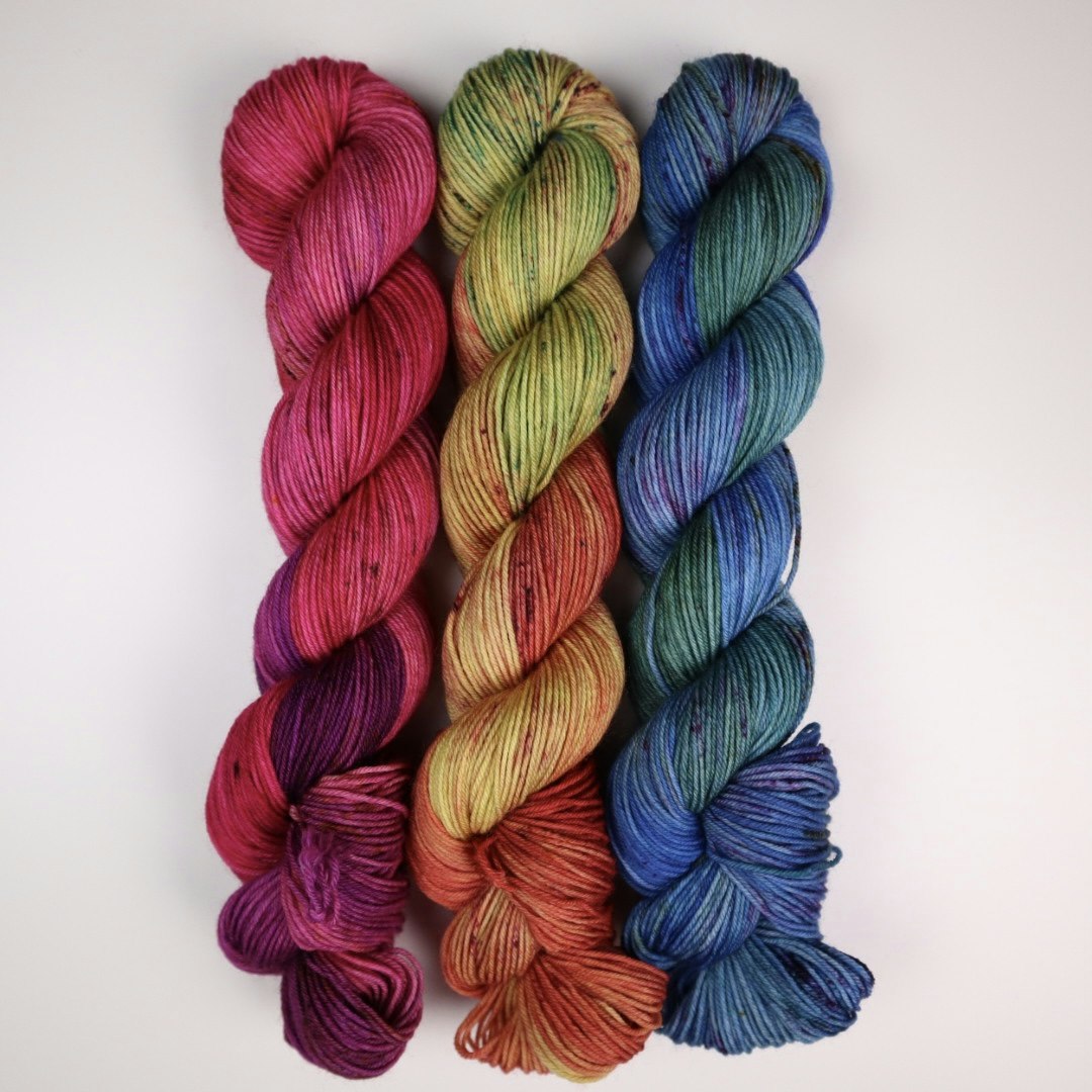 Merino Sock-kit 3x50g "Tresmak lite mörkare"