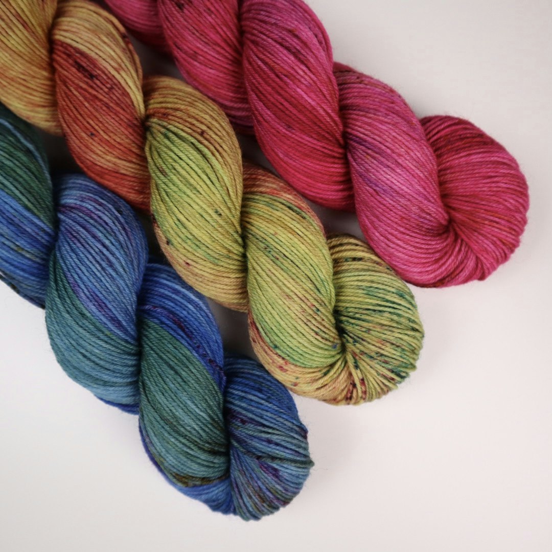Merino Sock-kit 3x50g "Tresmak lite mörkare"