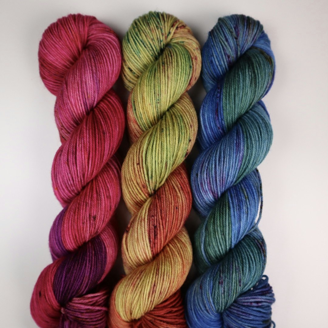 Merino Sock-kit 3x50g "Tresmak lite mörkare"