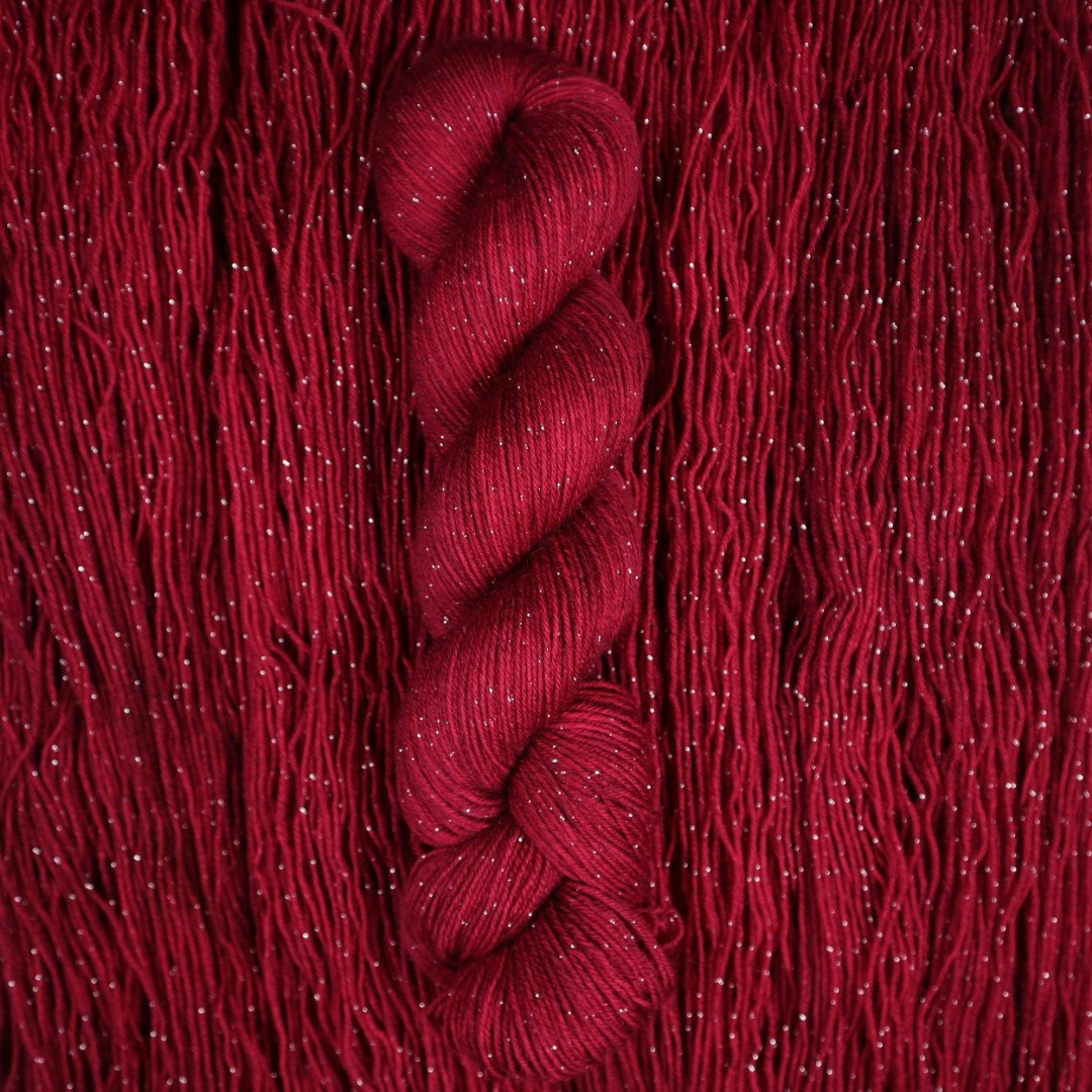 GLITTER Sockgarn "Rödpang"