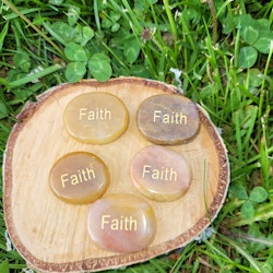 Yellow jade faith worry Stone.