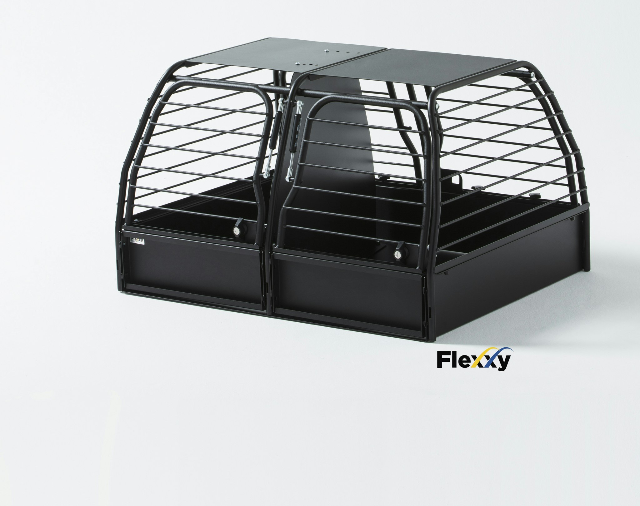 Flexxy dog cage double Small - Flexxy Swedish manufactured crash-proof dog  cages
