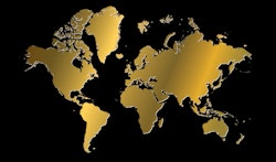 Gold World Map
