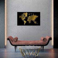 Gold World Map