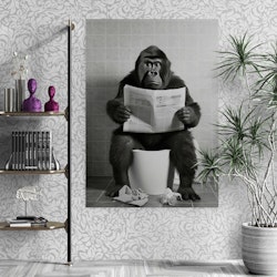 Gorilla On Toilet