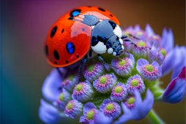 Ladybug On Flower
