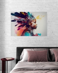Abstract Feather Face