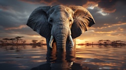 Elephant In River