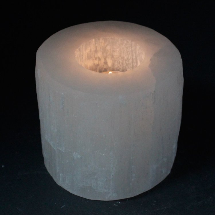 Ljuslykta Selenit (Cylinder 8 cm)