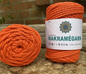 Makramégarn Orange 3 mm