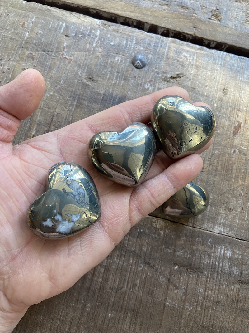 Hjärta Pyrit (4 x 4 cm)