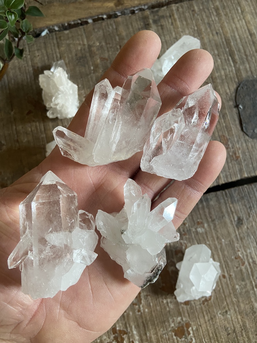 Bergkristall, kluster (medium)