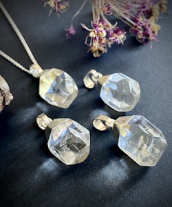Kristallhänge Bergkristall (Facetterat, silver)