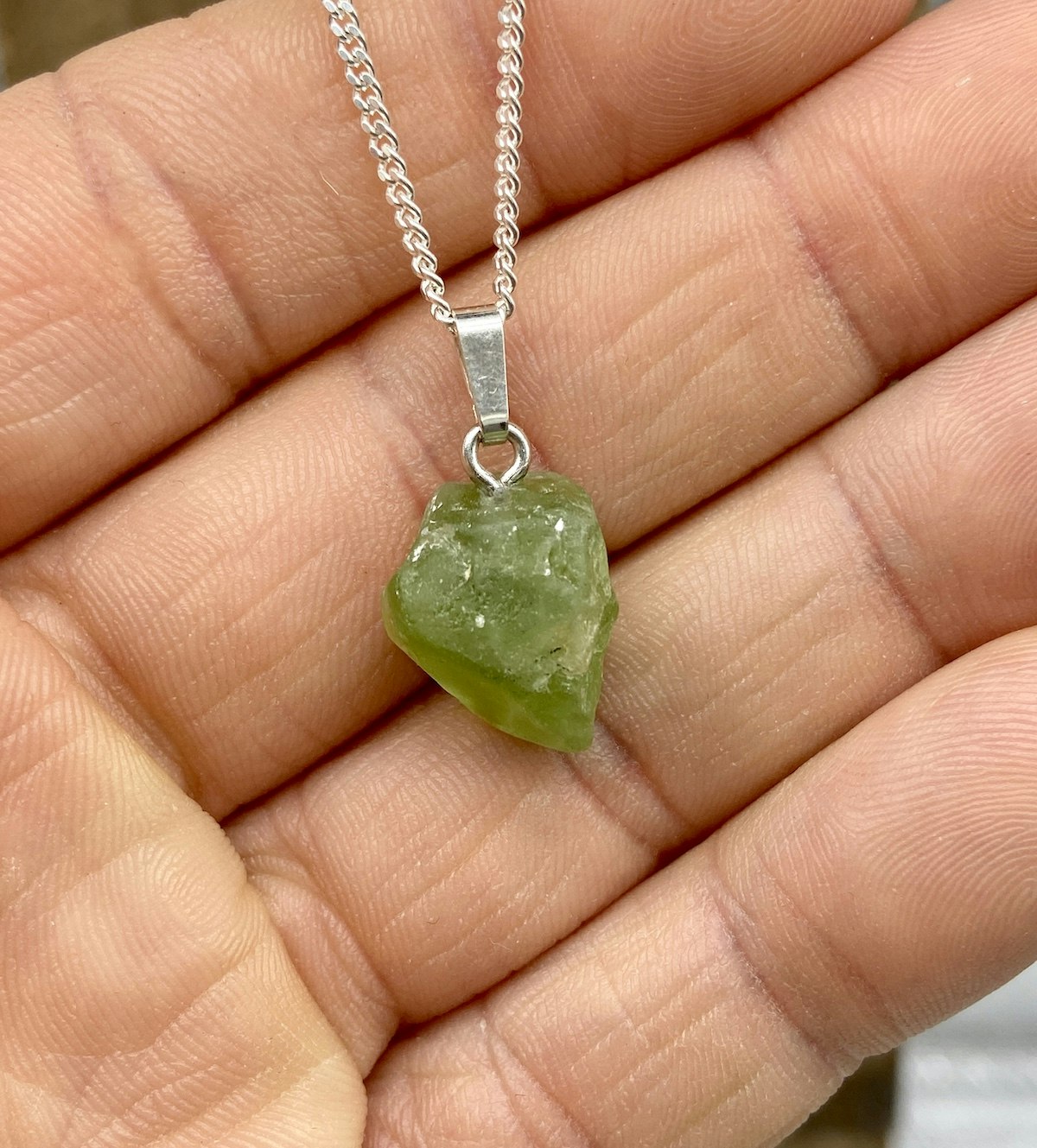 Kristallhänge Peridot (rå)