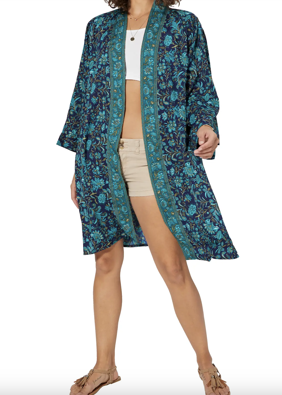 Kimono Mirella (Blå/Turkos)