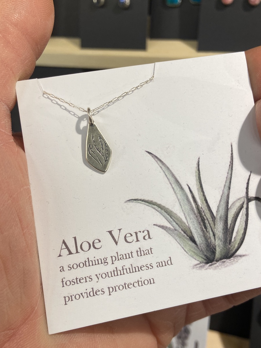 Silverhänge Aloe Vera (Med silverkedja)