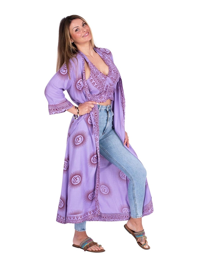 Kimono + Topp Heather (Lila)