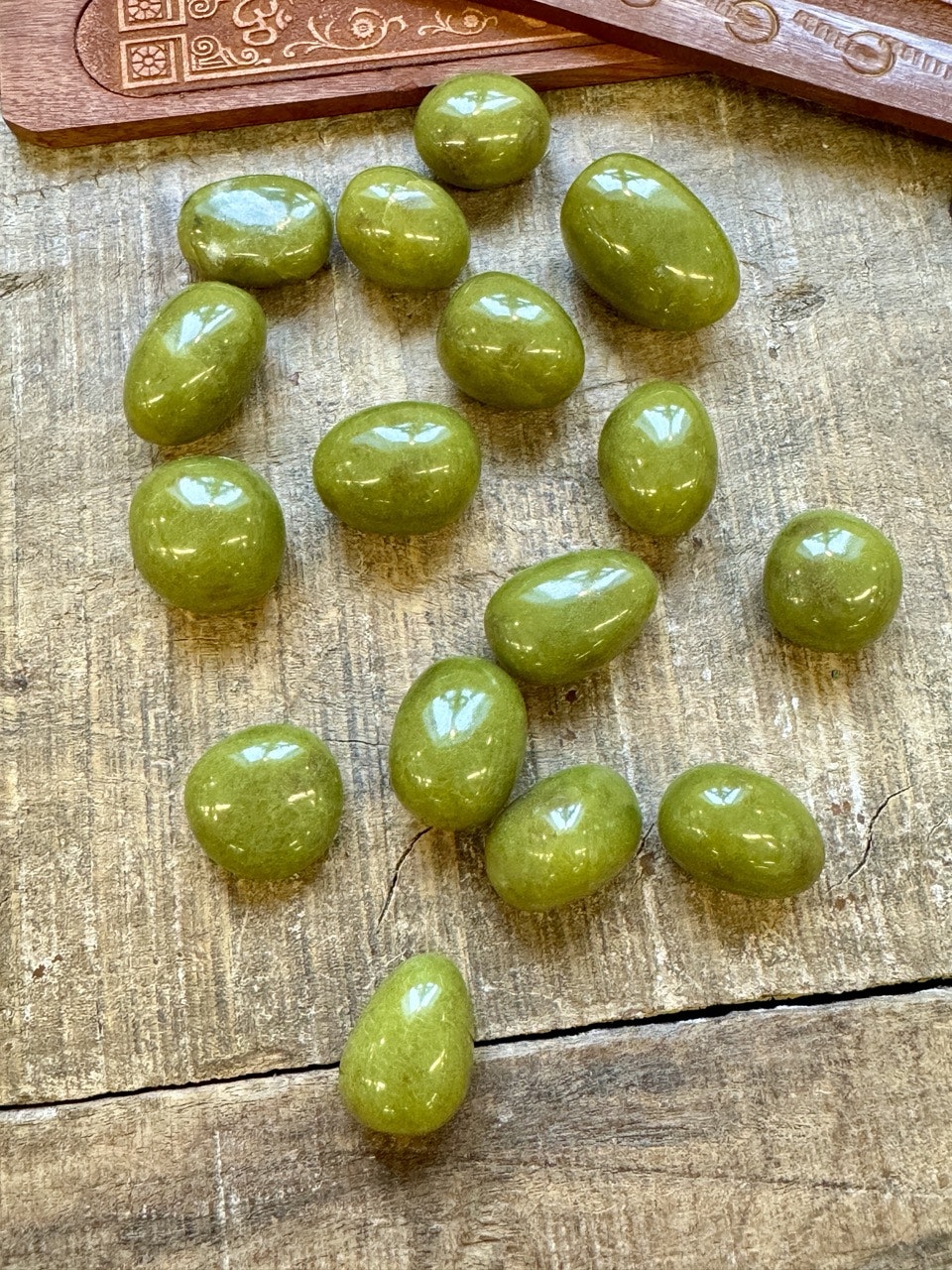 Olivserpentin, trumlad