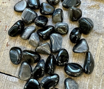 Obsidian silver (Silverobsidian), trumlad