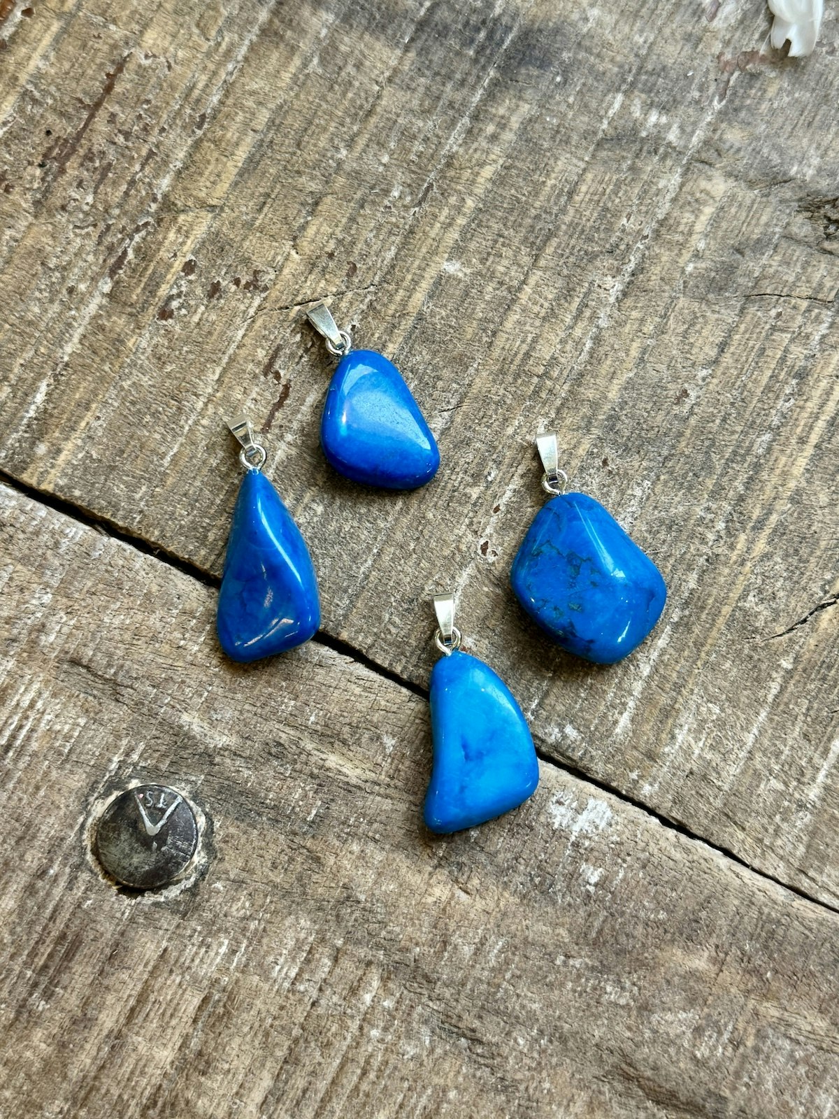 Kristallhänge Howlit Turkos (925-Silver)