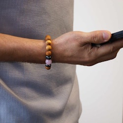 Armband Rosenkvarts & Sandalwood (7 mm)