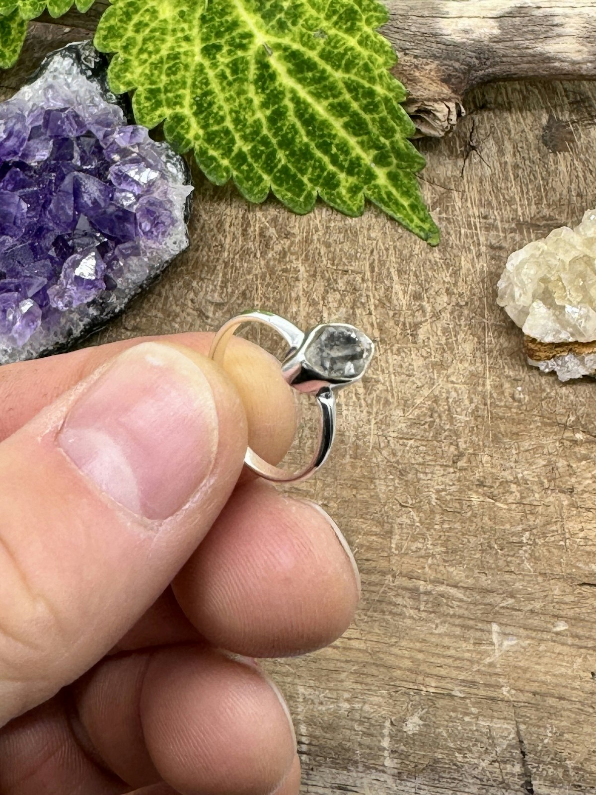 Silverring Herkimerdiamant