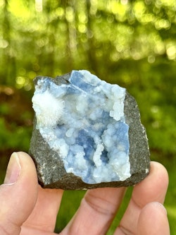 Thomsonite på blå kalcedon, AAA-kvalitet