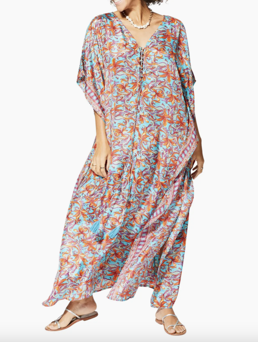 Kaftan (Ljusblåmönstrad, Aller Simplement)