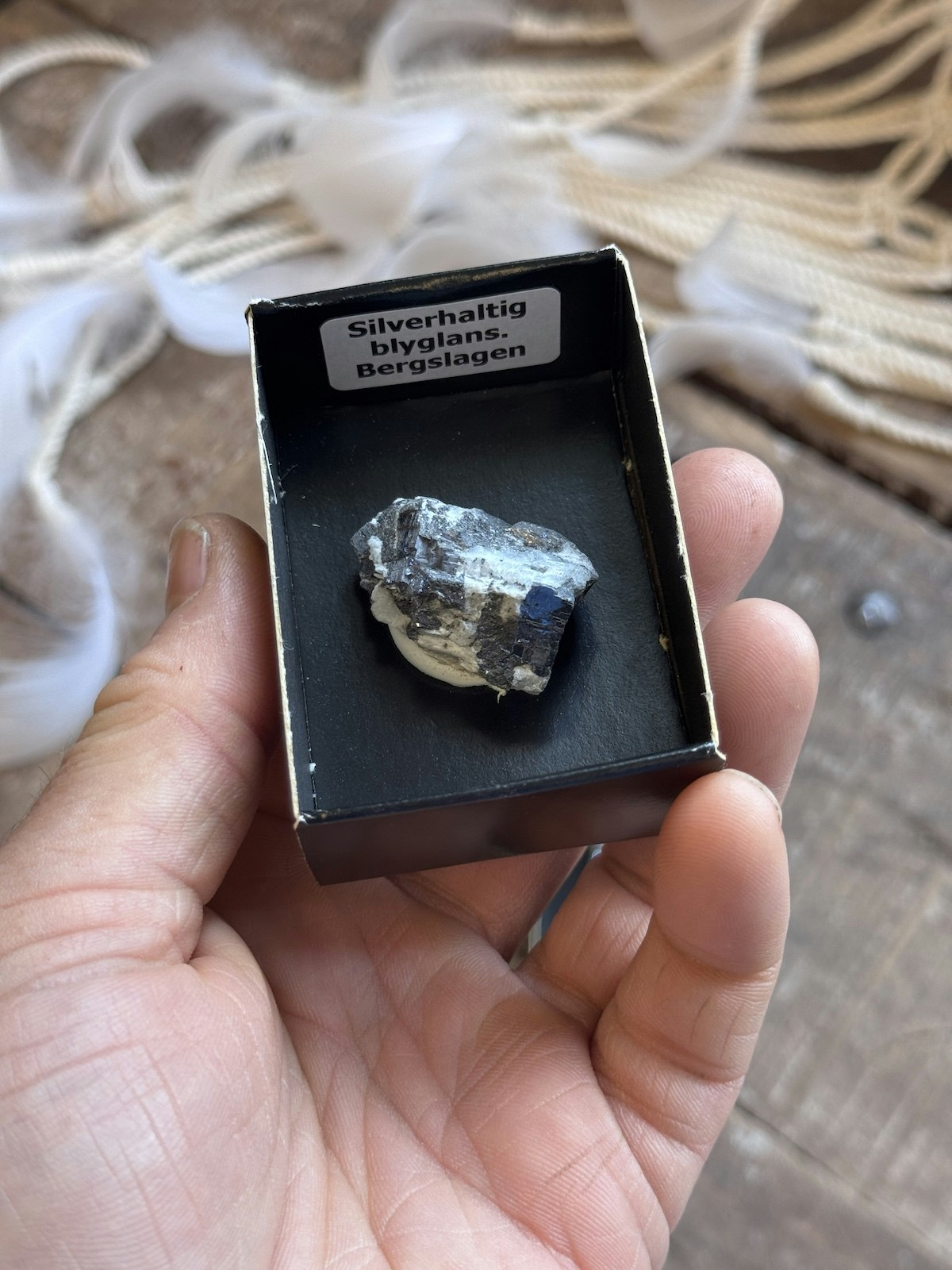 Blyglans med Silver (Silverhaltig Galena), Sverige