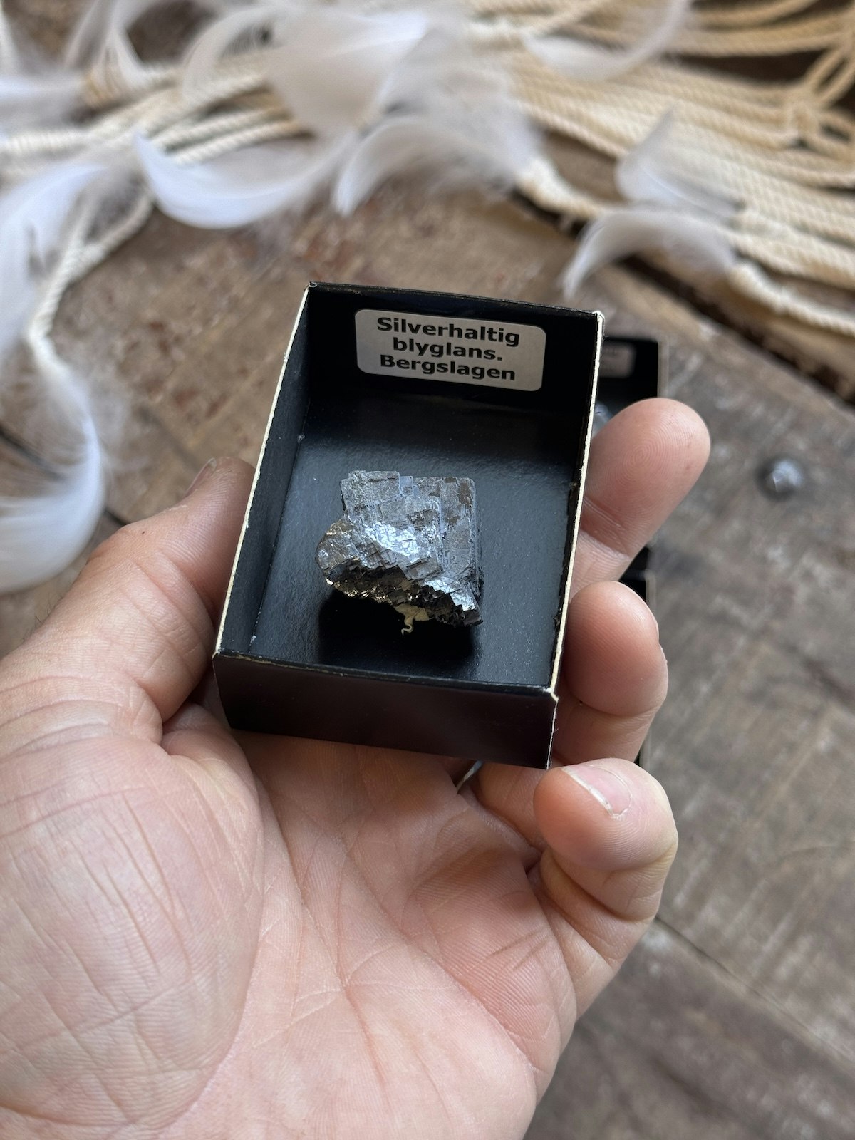 Blyglans med Silver (Silverhaltig Galena), Sverige